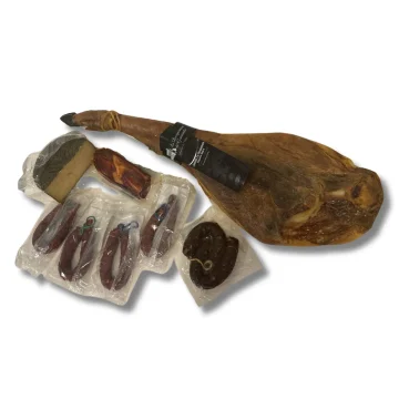 Lote Jamón Etiqueta Negra de Castaña (7.5-8kg) + Regalos