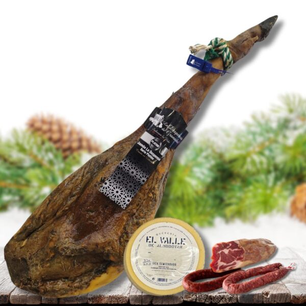 Lote nº11 Navideño Gourmet: Jamón Platino, Cabecero, Queso Semicurado, Chorizo y Salchichón – ¡El Sabor de la Tradición para Celebrar estas Fiestas! 🎉🎄