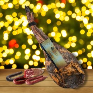 Lote nº15 Navideño Paleta Serie Oro, Cabecero, Morcilla de Cebolla Achorizada, Chorizo y Salchichón – ¡Un Festín de Sabor para estas Fiestas! 🎉🎄