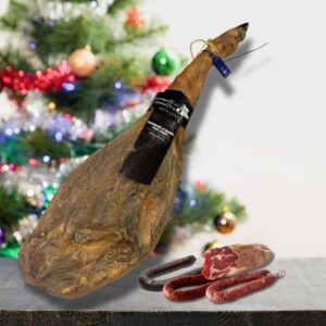 Lote nº6 Navideño Jamón de Castaña, Cabecero, Morcilla, Chorizo y Salchichón – ¡El Sabor de las Fiestas en Su Mesa! 🎉🎄