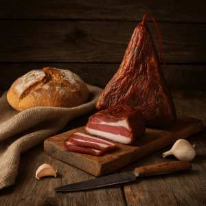 Papada Curada de Cerdo, un lujo unico 800 gr Aprox